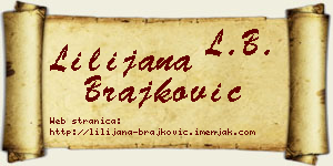 Lilijana Brajković vizit kartica